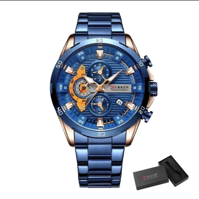 Relógio Executivo Curren Chronograph  Masculino
