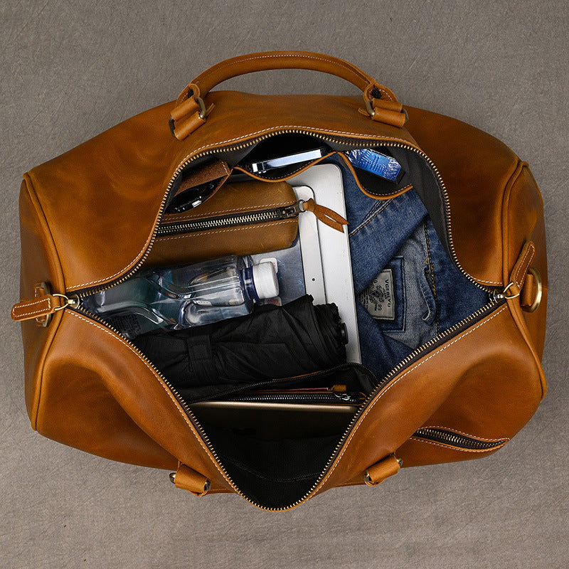 Bolsa de Couro Weekend Caramelo