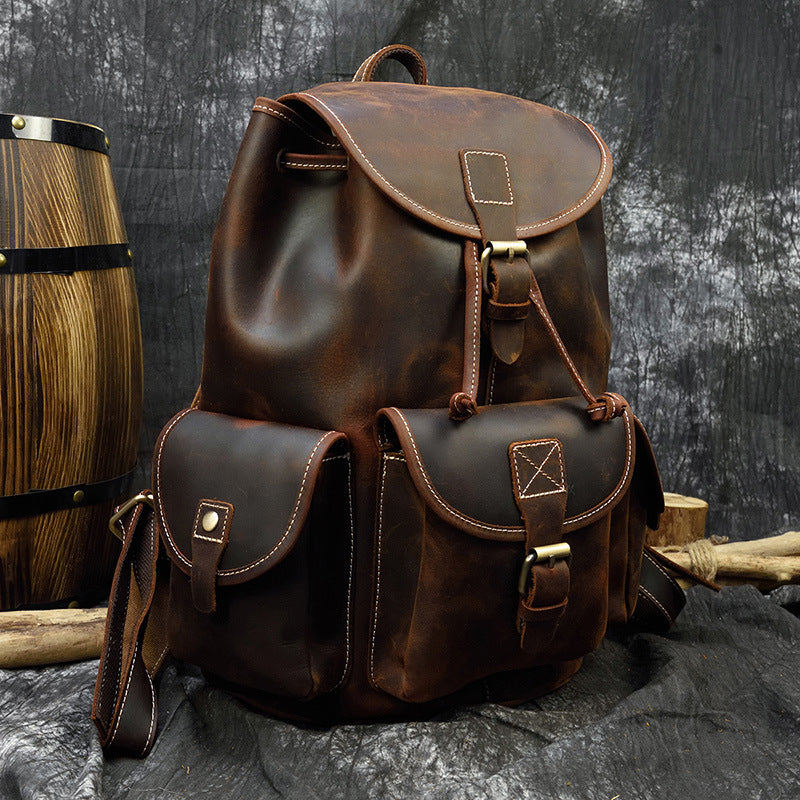 Mochila de Couro Explorer Vintage