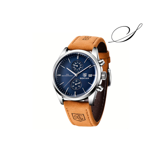 Relógio Masculino Automático Valère Chronographe Pulseira de Couro - Suacaneta