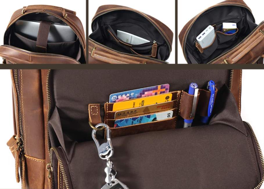 Mochila Executiva Siena de Couro Legitimo para Notebook 15,6