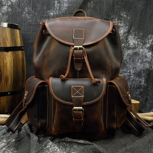 Mochila de Couro Explorer Vintage