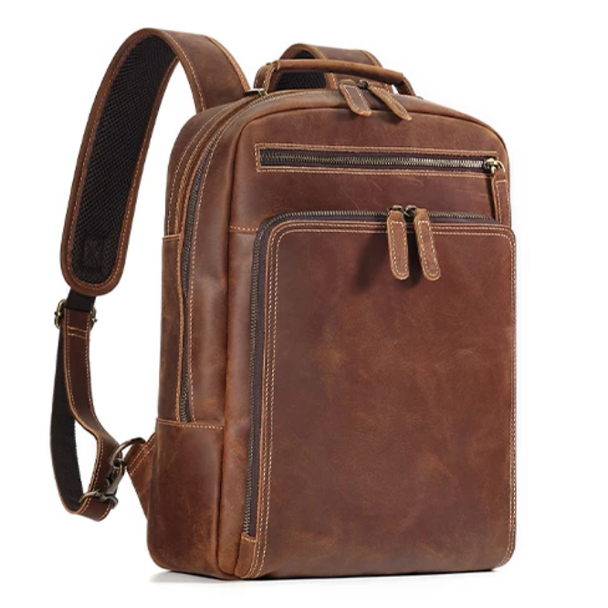 Mochila Executiva Siena de Couro Legitimo para Notebook 15,6