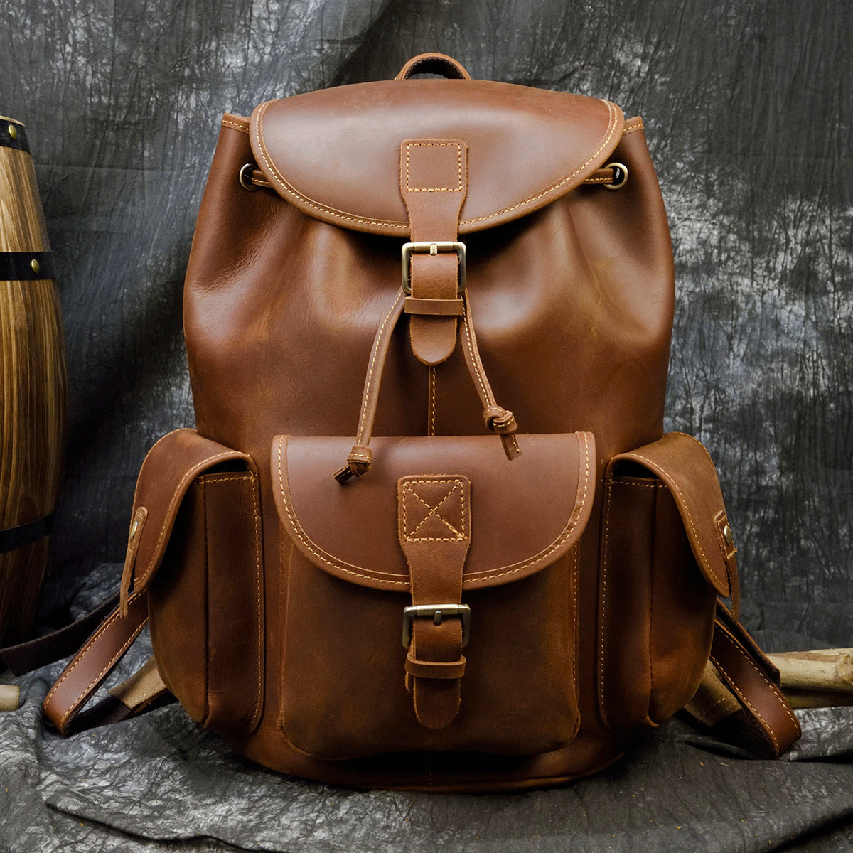 Mochila de Couro Explorer Vintage