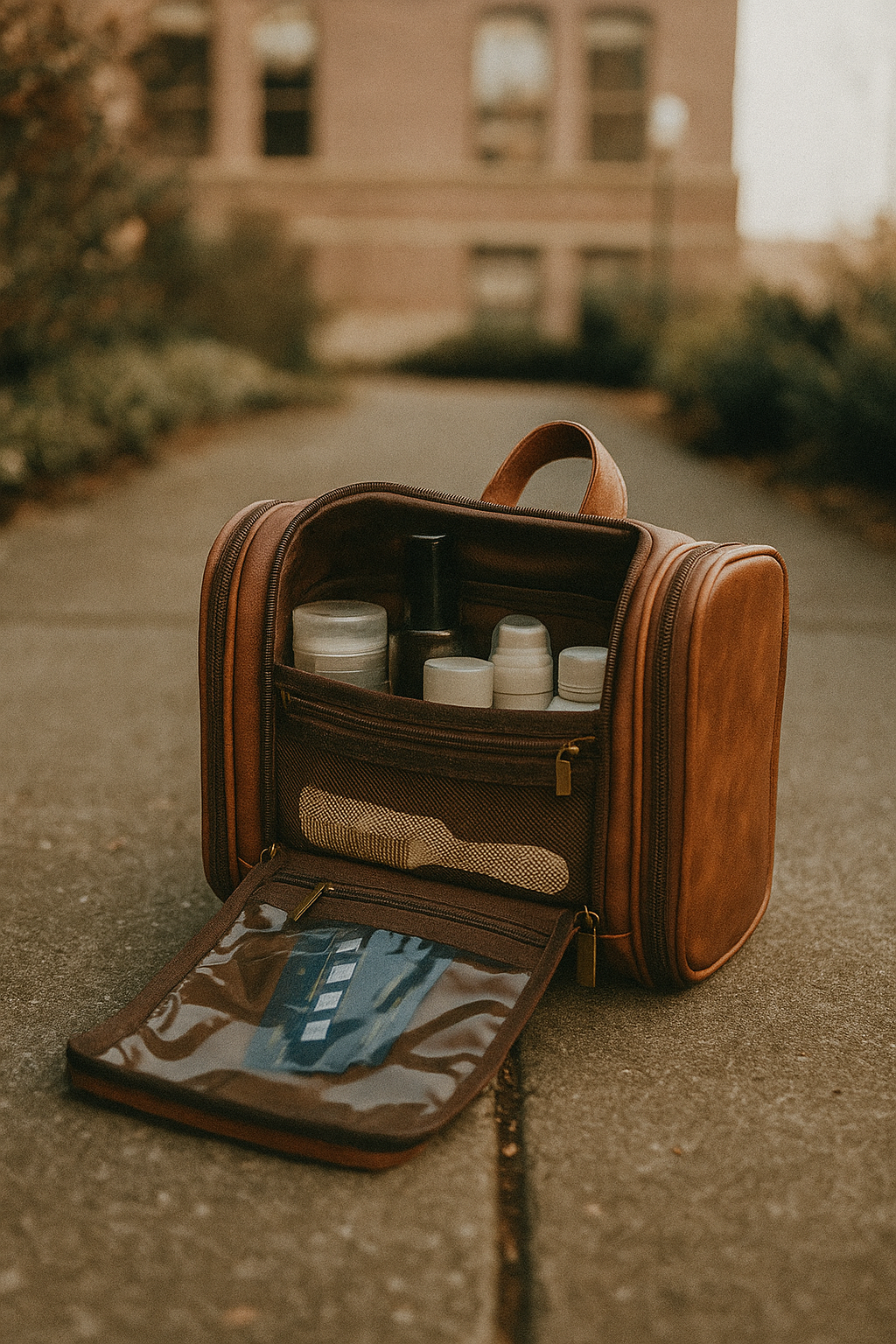 Necessaire de Viagem Portofino em Couro