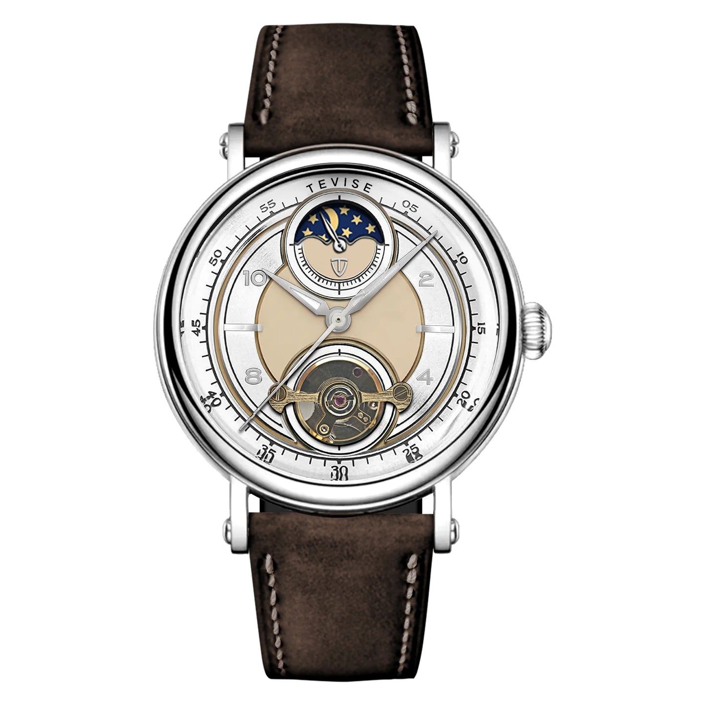 Relógio Masculino Automático Cyrux Pulseira de Couro - Suacaneta