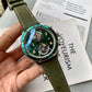 Relógio Masculino Automático Valmont Pulseira de Couro Verde - Suacaneta