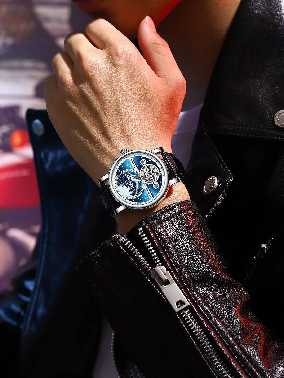 Relógio Masculino Clássico Dominique Horloge Pulseira de Couro - Suacaneta