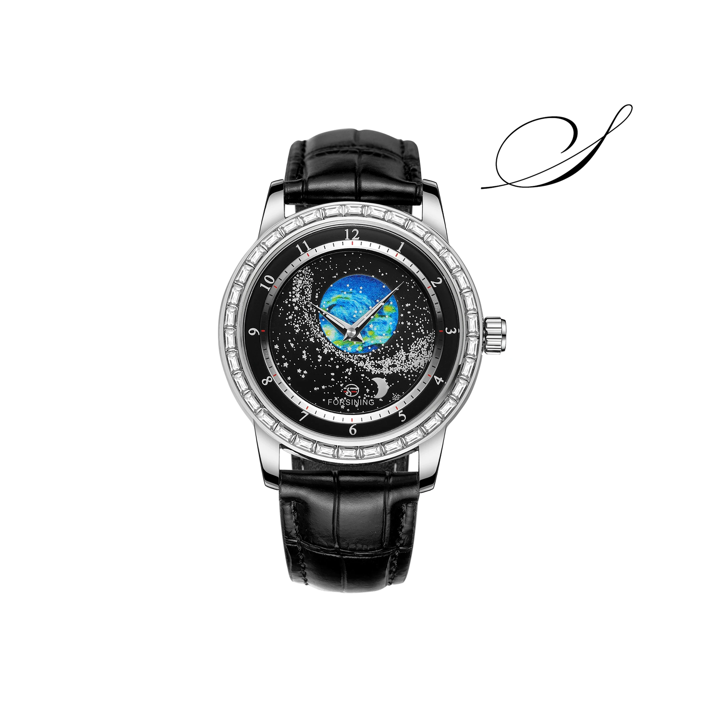 Relógio Masculino Nerval Night Pulseira de Couro Azul - Suacaneta