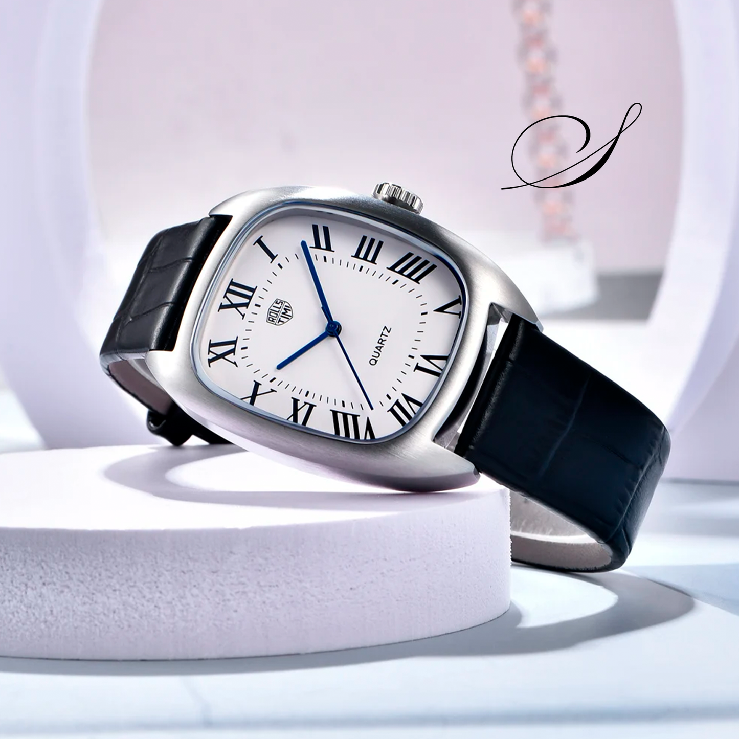 Relógio Masculino Automático Praga D’Or Pulseira de Couro - Suacaneta