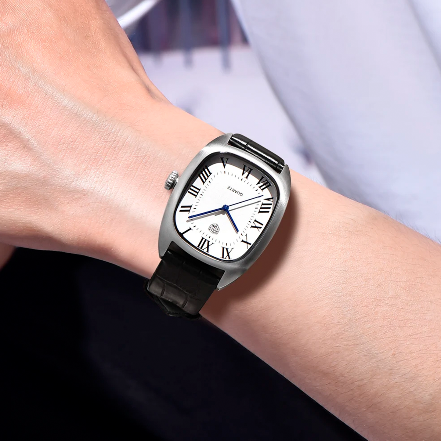 Relógio Masculino Automático Praga D’Or Pulseira de Couro - Suacaneta