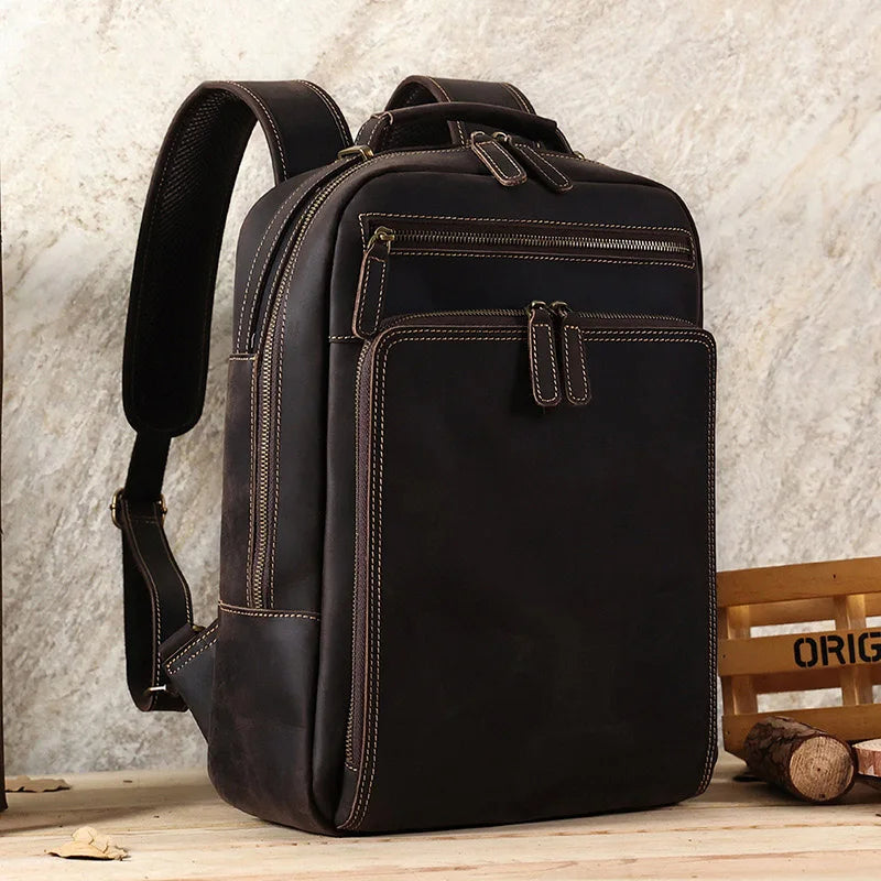 Mochila Executiva Siena de Couro Legitimo para Notebook 15,6