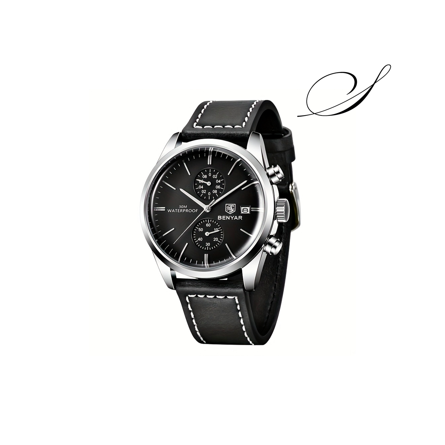 Relógio Masculino Automático Valère Chronographe Pulseira de Couro - Suacaneta