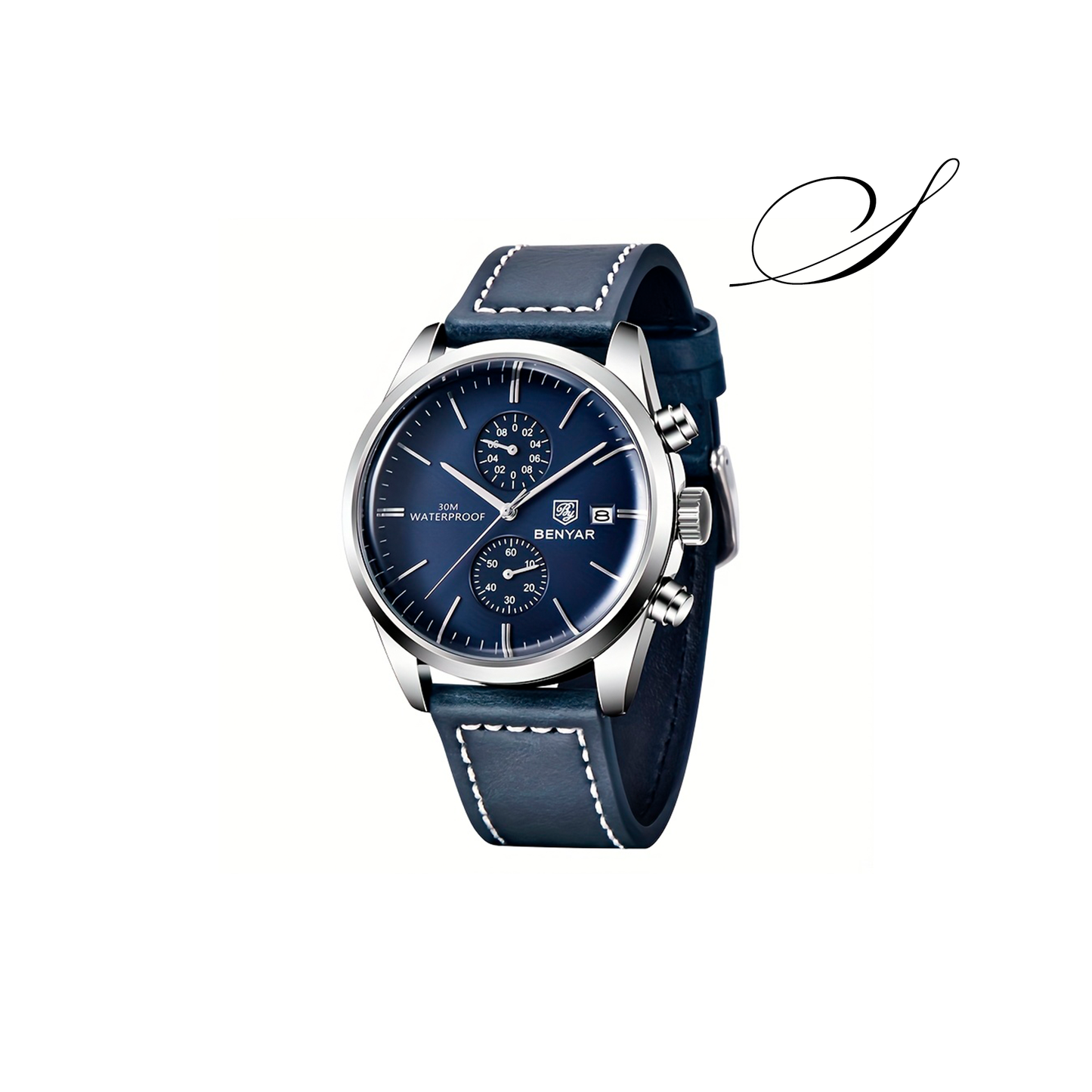 Relógio Masculino Automático Valère Chronographe Pulseira de Couro - Suacaneta