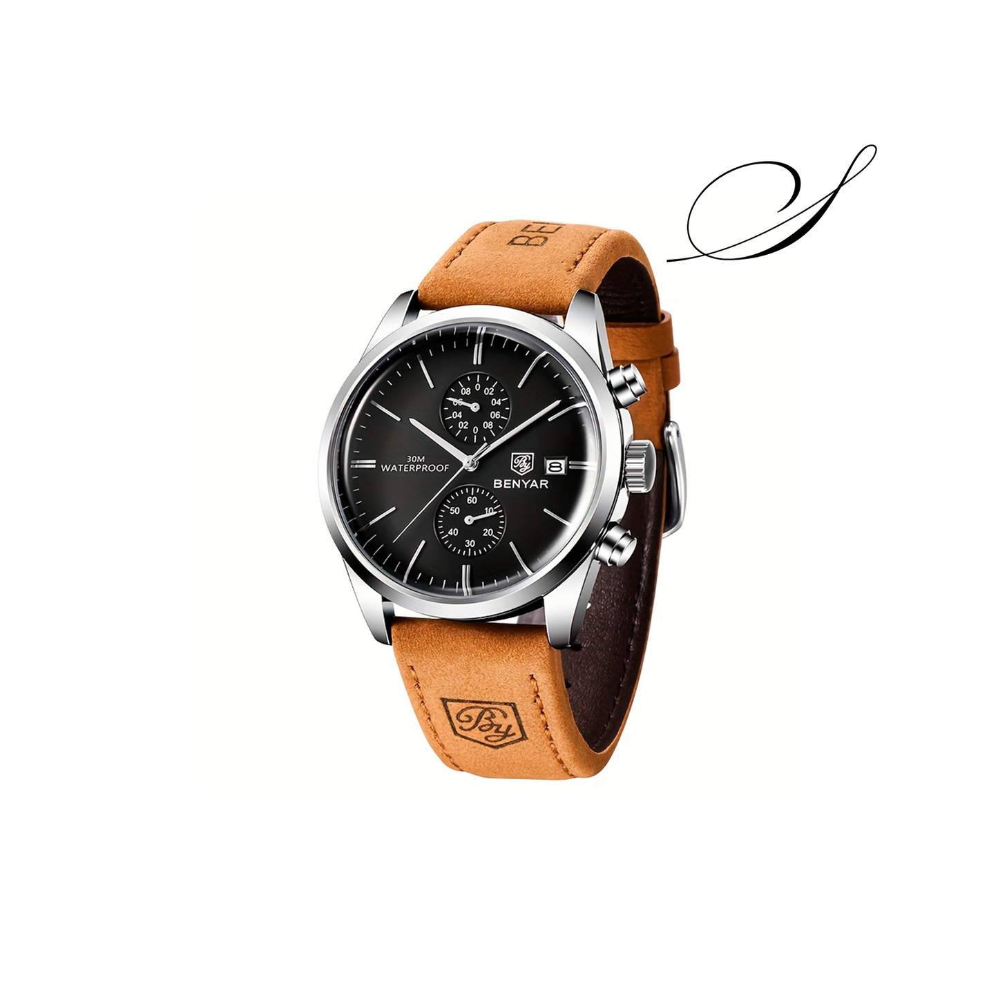 Relógio Masculino Automático Valère Chronographe Pulseira de Couro - Suacaneta