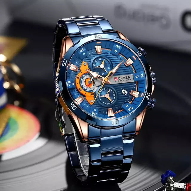 Relógio Executivo Curren Chronograph  Masculino