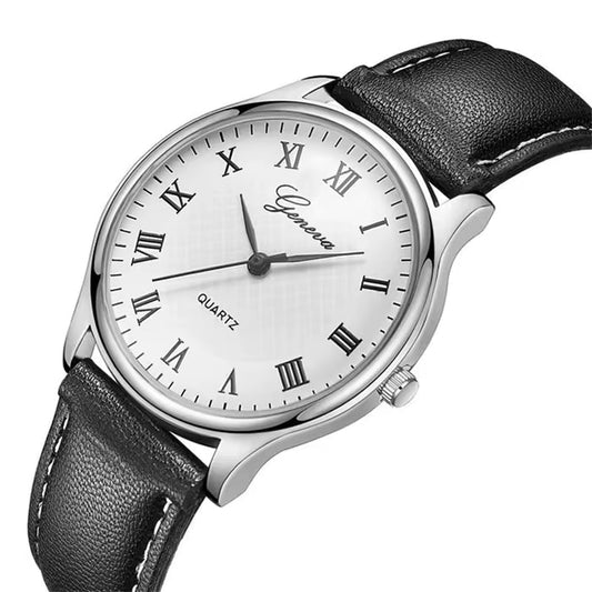 Relógio Masculino Clássico Armand Voltaire Pulseira de Couro - Suacaneta