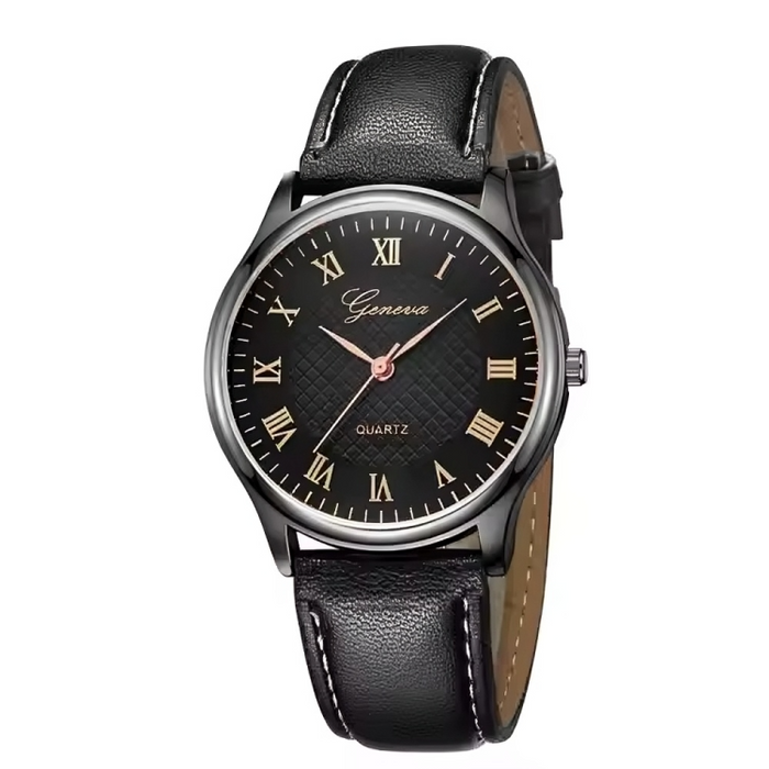 Relógio Masculino Clássico Armand Voltaire Pulseira de Couro - Suacaneta