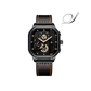 Relógio Masculino Aurum Milano Pulseira de Couro Preta - Suacaneta