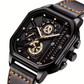 Relógio Masculino Aurum Milano Pulseira de Couro Preta - Suacaneta